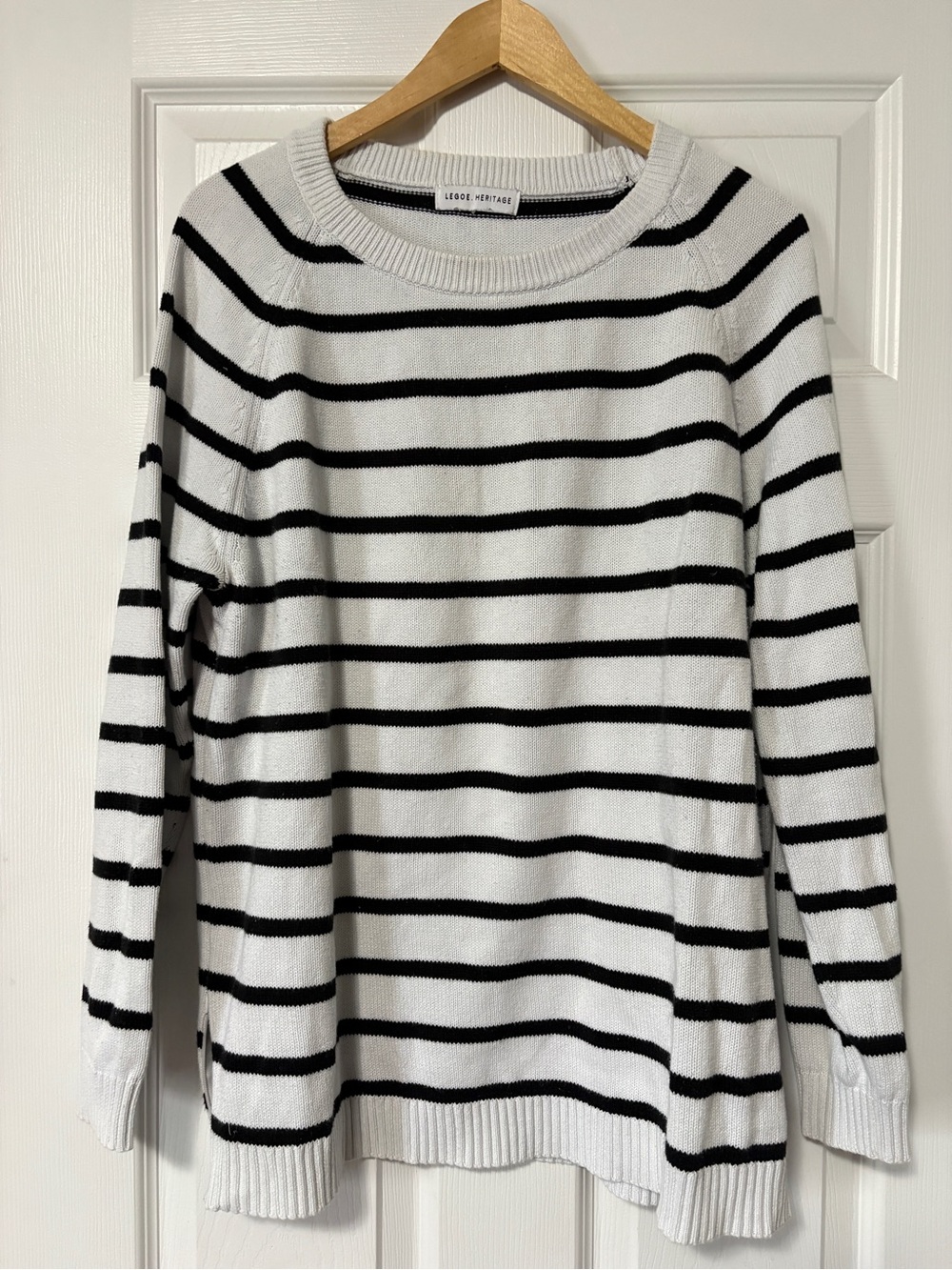 Legoe Heritage Cotton Maternity Crewneck Sweater